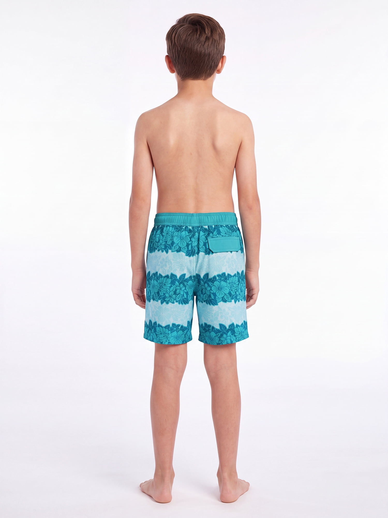 Ocean Gear Boys Print 6 inch Swim Trunk with Compression Liner , Sizes 4-18