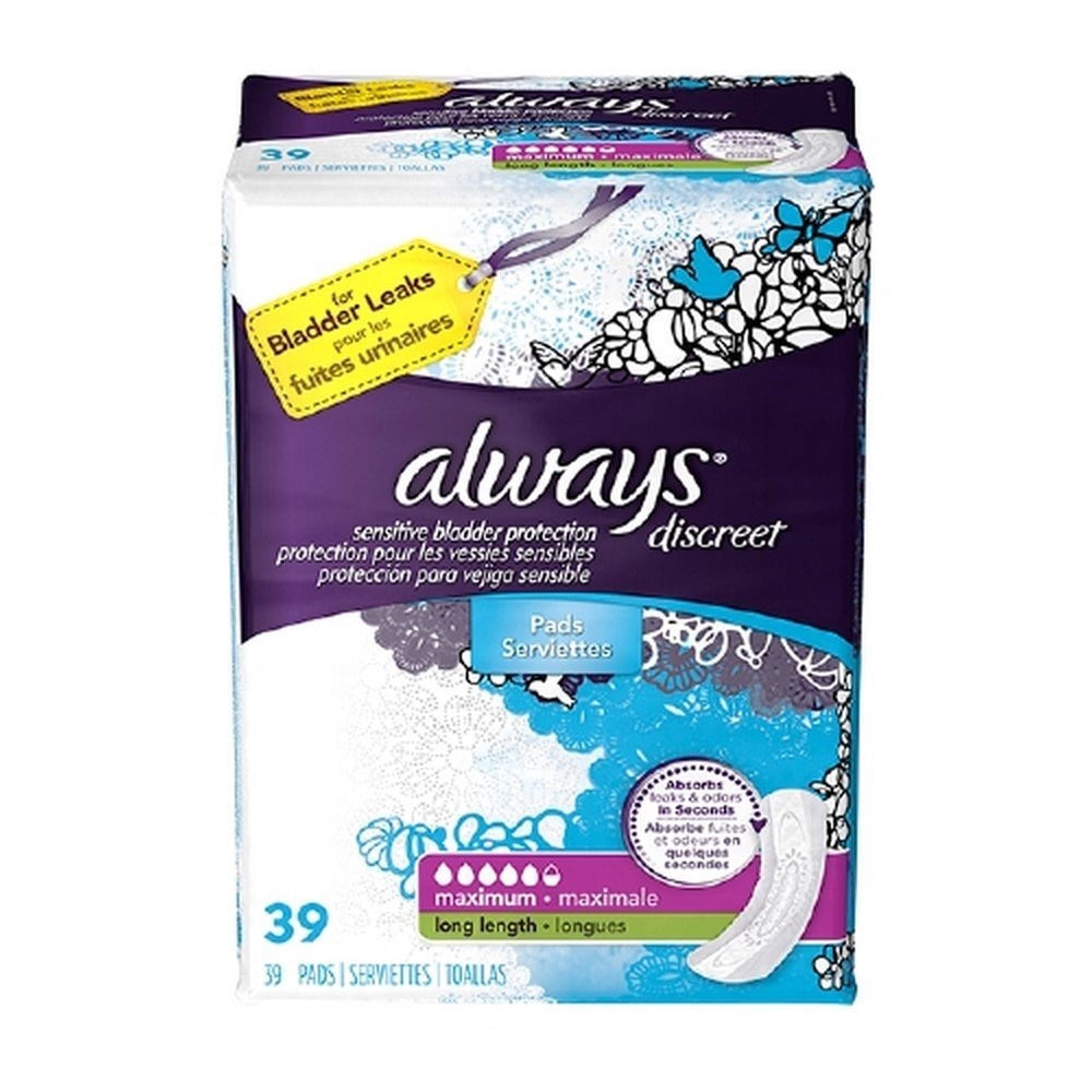 Liner Always Discreet Maxi 39" Length Heavy Absorbency DualLockFemale