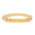 thumbnail image 1 of KATGI Fashion Semi Yellow Crystal Gemstone Birthstone Round Beaded Elastic Bracelet, 1 of 2