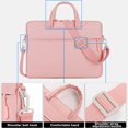 thumbnail image 3 of Guardurnaity Bolsa con cremallera para portátil con correa para el hombro, compartimentos pequeños, bolso de mano de manga para hombres y mujeres, bolsa de Bolsas de mensajero y de hombro Rosado Guardurnaity AP012450-01, 3 of 6