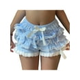 thumbnail image 3 of Sunwanar Women Multi-Layer Ruffle Frilly Lace Shorts Knicker Panties Burlesque Bloomer Dance Short Pettipant, 3 of 4