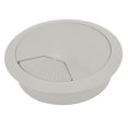 thumbnail image 1 of Unique Bargains Off White Round 80mm Hole Dia Desk Table Computer Cable Line Box Cover, 1 of 3