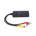 thumbnail image 4 of Convertidor Irfora Adaptador HD a RCA 1080P HD a L / R CVBS Convertidor HD a AV Video Adaptador de audio Soporte NTSC PAL Salida de sincronización Audio y video, Negro Irfora Convertidor, 4 of 6