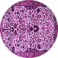 thumbnail image 1 of Ahgly Company Indoor Round Persian Purple Traditional Area Rugs, 6' Round, 1 of 4