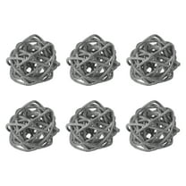 Uxcell 6 Pcs Wicker Rattan Balls 1.2 Inch Rattan Decorative Balls Vase Fillers for Wedding Party Grey