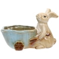 thumbnail image 4 of CIMAXIC Ceramic Desktop Storage Plate Rabbit Statue Ceramic Tray for Keys Jewelries Phone,8.07"X5.51"X4.72", 4 of 5