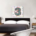 thumbnail image 2 of ARTCANVAS Fun Polka Dots Number 3 Three Numeral Canvas Art Print - Size: 26" x 26" (0.75" Deep), 2 of 9