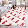 thumbnail image 3 of Rectangle Rug 4x6ft Area Rug, Red Cherry Fruit Seamless Area Rugs for Living Room Bedroom, Food Focus Floor Mat Non-Slip Non-Shedding Carpet Indoor Accent Rugs, 3 of 9