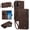 Brown, variant on PU Leather Wallet Case for Samsung Galaxy S26 FE 5G 6.7",9-Card Holder, Zipper Bills Slot, Magnetic Shoulder Strap & Wristlet Cover,Black,For Galaxy S26 FE 5G