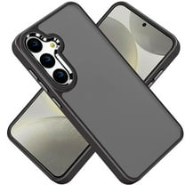 For Samsung Galaxy A26 Case, Slim Fit Thin Hybrid,Frosted Matte Polished Acrylic Hard PC with TPU Rubber Frame Phone Cover (Black)