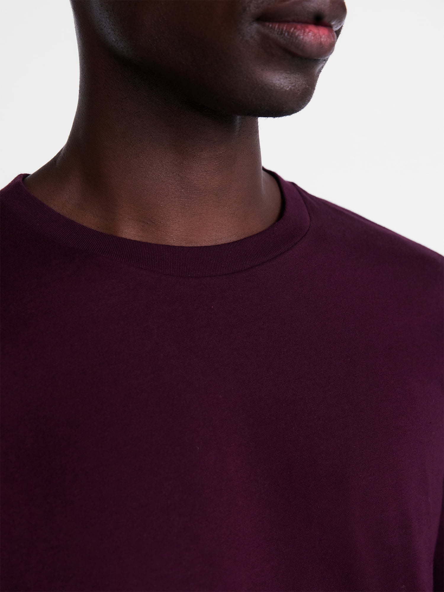 George Men's and Big Men's Cotton Crewneck Tee with Long Sleeves, Sizes XS-3XL, Big 2XB-6XB & Tall MT-4XLT