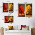 thumbnail image 4 of Designart "Yellow Countryside Beauty of a Magnificent Tree" Landscape Trees Framed Wall Art Set Of 2 - Traditional Red Framed Canvas Set For Living Room Decor, 4 of 6
