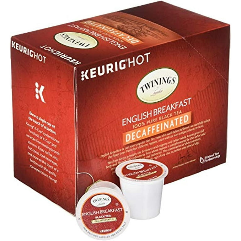Keurig K-Mini - Cafetera de una sola porción con cápsulas Twinings of  London English Breakfast Tea K-Cup, 24 unidades