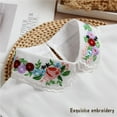 thumbnail image 6 of CAILDANL False Collar Detachable Half Shirt Blouse Fake Collar Embroidery Bow Knot Elegant Design for Women Girls, 6 of 7