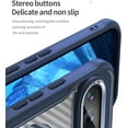 thumbnail image 5 of Magnetic Case for Google Pixel 8A Case Compatible with Magsafe Carbon Fibre Delicate Matte Texture Soft Silicone Semi-Translucent Back Airbag Anti Drop Lens Protection Shock Case, Blue, 5 of 13