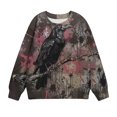 thumbnail image 2 of Mikilon Halloween Girls Tops Size 1-12 Kids Round Neck Long Sleeve Shirts Solid Color Graphic Casual Tops Fall and Winter Printed Cute Tops, 2 of 8