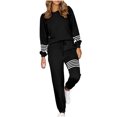 thumbnail image 2 of ICHUANYI Clearance Women's Fashion Printed Round Neck Long Sleeve Loose Casual Sports Two Piece Set ICHUANYI "ICHUANYI", 2 of 5