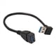 thumbnail image 4 of 4X Cable de Extensión de Ángulo Recto de 90 Grados USB 3.0 Cable Adaptador Macho A Hembra, 20 cm, 4 of 5