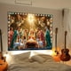 thumbnail image 4 of Bandera Navideña con Dosel Estrellado | Cortina de Terciopelo Color Melocotón con Pinzas y Clavos | Decoración Festiva para El Hogar, La Pared, La Ventana, La Fiesta, Los Eventos Navideños, Etc., 4 of 4