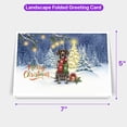 thumbnail image 5 of Merry Christmas German Shorthaired Pointer Snowy Winter with Tree Decorations 7x5in Folded Greeting Card GSP Lover Dog Gift Single Note Card with Envelope - 12020, 5 of 5