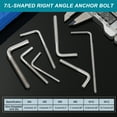 thumbnail image 5 of Uxcell M6x40mm 7/L-Shaped Right Angle Bolt Screw, 304 Stainless Steel L Shape Foundation Bolt Long Square Bend Screw, 15 Pcs, 5 of 8