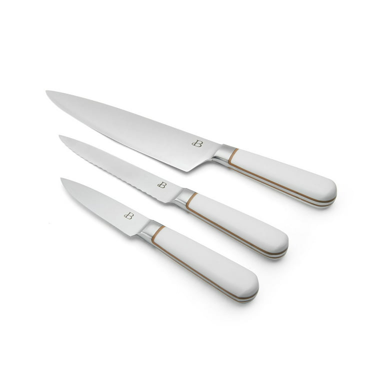 Piece Stainless Steel Knife Set in White Champagne Gold By Drew Barrymore -  AliExpress