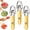 3 Sets, variant on 4-in-1 Stainless Steel Fruit Cutter, Watermelon Slicer Tool with Fork and Knife for Summer Fruit Cutting, Carving Melon Scooper Popsicle Cutter for Kitchen Home Camping Use