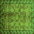 thumbnail image 1 of Ahgly Company Indoor Square Oriental Green Industrial Area Rugs, 6' Square, 1 of 4