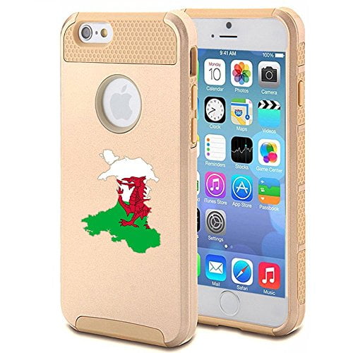 Apple iPhone 6 Plus 6s Plus Shockproof Impact Hard Case Cover Wales Welsh Flag...