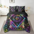 thumbnail image 2 of Erosebridal Constellation Astrology Bedding Full Size,Gradient Sun Moon Bed Set,Trippy Galaxy Bedding Sets Full Size For Teens, Microfiber Gray Room Decor Reversible,7pcs, 2 of 6