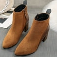 thumbnail image 4 of NECHOLOGY Botas Mujer Adulto Femenino Zapatos Botines mujer Botas Botas Fashion Side Tobillo Mujer Cremallera Zapatos botas de mujer (Brown, 9.5), 4 of 7