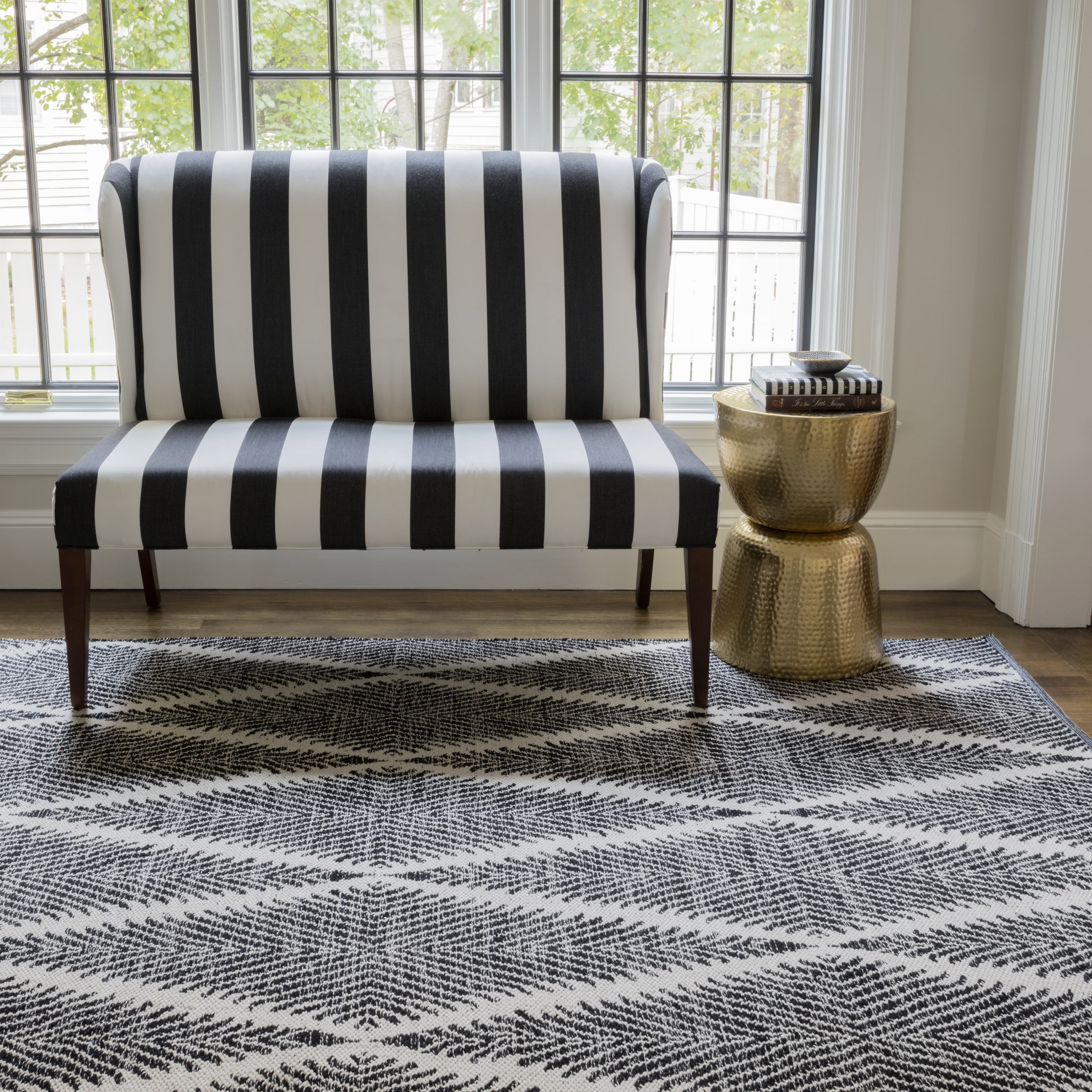 Skyline Decor Erin Gates by  River Beacon Hand Woven Indoor Outdoor Rug Orange 3'6" x 5'6" 4' x 6' Mid-Century Modern,Scandinavian