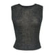 thumbnail image 4 of Camiseta sin mangas de punto hueco de verano para mujer - Top corto con cuello redondo y espalda nadadora, camiseta de entrenamiento transpirable de poliéster, 4 of 4