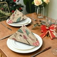 thumbnail image 3 of Coolnut Set of 1 Vintage Mushroom Satin Napkin Square 20 Inches Table Napkins Soft Smooth Decorative Napkins for Wedding Banquet Party Decoration, 3 of 6