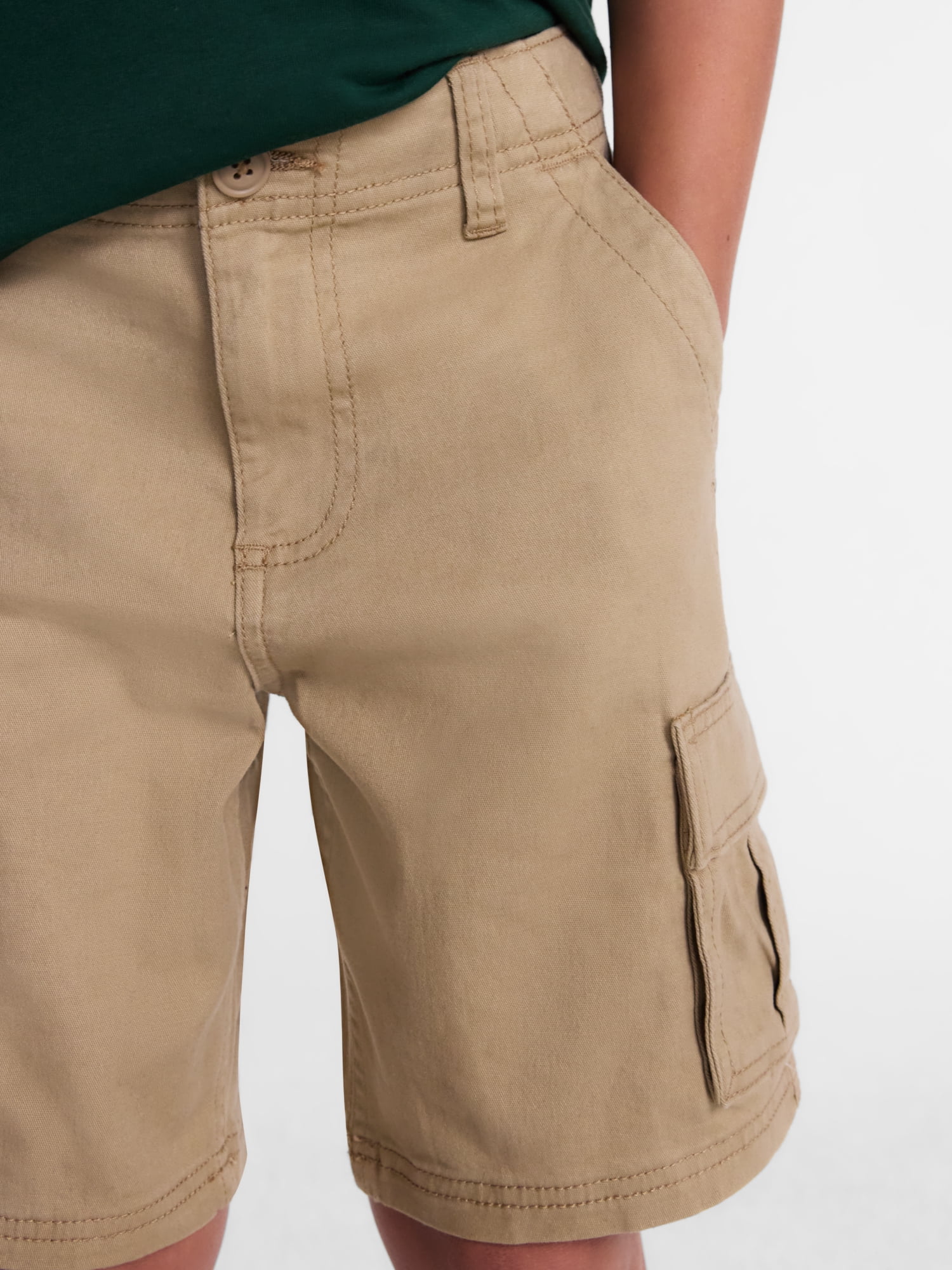Wonder Nation Boys Twill Cargo Shorts, Sizes 4-18
