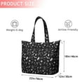 thumbnail image 4 of Black Gothic Skull Spider Pattern Travel Tote Bags for Women Carry On,Large Weekender Bags for Women Travel,Multi Functional Duffle Bag for Work,Shopping,Sports, 4 of 5
