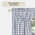thumbnail image 3 of Buffalo Check Gathered Swag Window Curtain Pair - 72X63 - Grey, 3 of 6