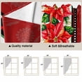 thumbnail image 5 of Red Poinsettia Christmas Swag Curtains for Kitchen/Bedroom/Living Room, Xmas Floral Winter Botanical Scalloped Curtains 63 Inch Long, Window Swag Topper Curtains Valances 2 Panels Set 36"x63", 5 of 8