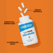 VIMERGY L-Lysine 500MG Capsules, Trial Size - 90 Servings
