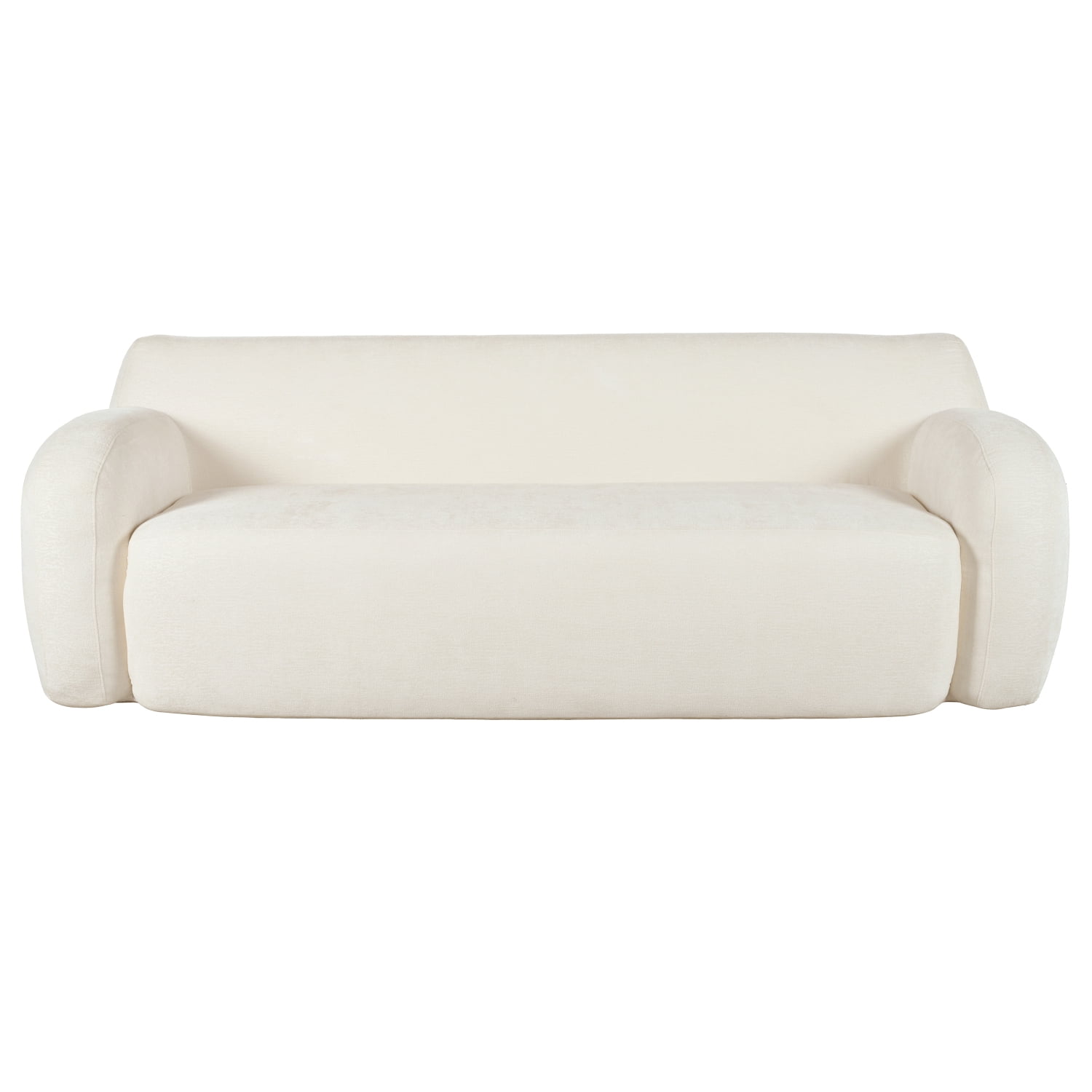 Harper & Bright Designs Modern Minimalist 3 Seater Sponge Couch, Comfy Floor Sofa for Living Room Apartment, Beige