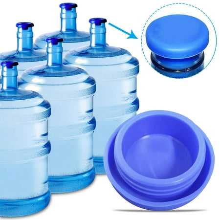 

Fjofpr Hot kitchen 5 PCS Water Jug Reusable Replacement Cap Silicone No Spill Top Lid Cover Non Leak Seal Lid
