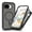 Black, variant on ELEHOLD For Google Pixel 10A Magnetic Case,Built-in Screen Protector Dual-Layer Shockproof Frosted Full Body Non-Slip Cover , Blue