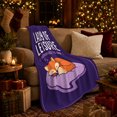thumbnail image 3 of Lady Of Leisure Authorized Nap Funny Fox Design, Festive autumn celebration Scene, Warm Flannel Blanket for Living Room and Reading Nook, Art Lovers autumn celebration Gift, Festive Home Decor, 3 of 9
