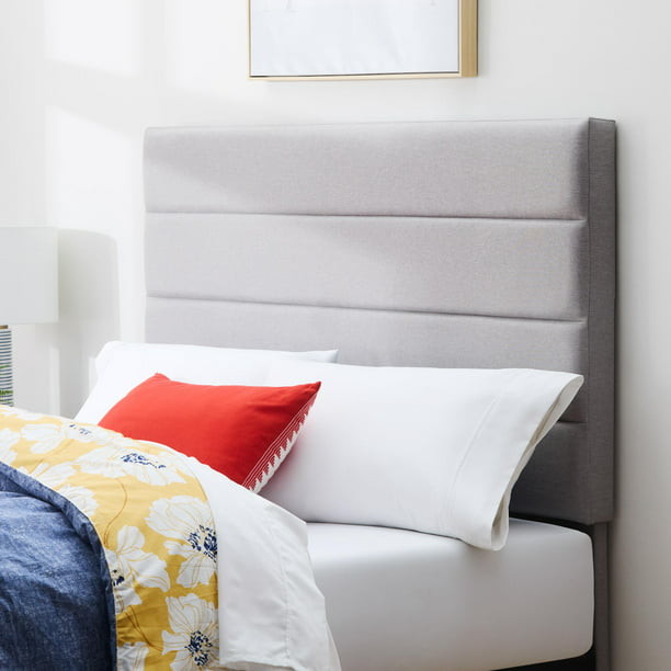 Gap Home Channeled Upholstered, Upholstered Headboard Queen Gray