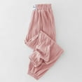 thumbnail image 4 of ZACPNCV Boys Girls Long Bloomers Soft Cotton Summer Pants Kids Solid Elastic Waist Harem Pants Basic Joggers Lounge Trousers Pink 10-11 Years, 4 of 7