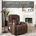 thumbnail image 2 of Best Choice Products Electric Power Lift Linen Recliner Massage Chair Furniture w/ USB Port, Heat, Cupholders - Olive, 2 of 8