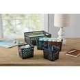 thumbnail image 5 of Mainstays 4-Piece Black Decorative Plastic Storage Basket Set, 14 in x 11.6 in x 5.3 in, 5 of 6
