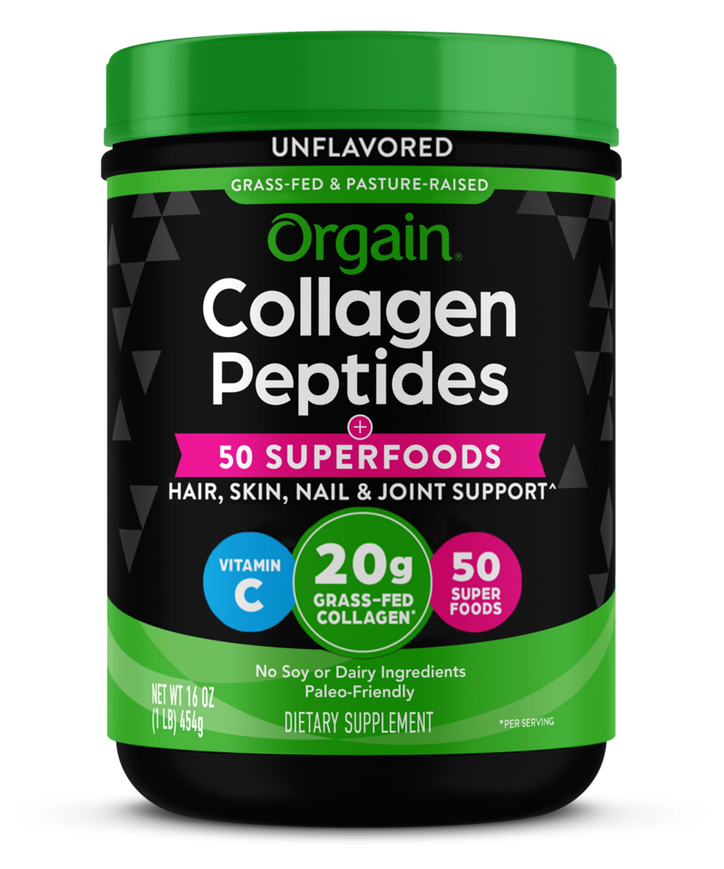 Orgain GrassFed 20g Collagen Peptides + 50 Organic Superfoods Powder