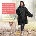 thumbnail image 4 of Wearable Oversized Blanket,Neon Outline Dinosaurs Wearable Blanket Hoodie for Adults,Cozy Hooded Blankets with Super Pockets,Super Warm Fuzzy Pullover for Women & Men, 4 of 6