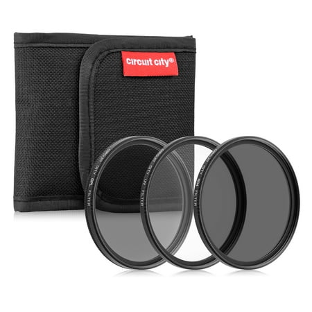 Circuit City Professional Digital Photography Filter Kit (UV, CPL, ND4) for Camera Lens with 77MM Filter Thread + Filter